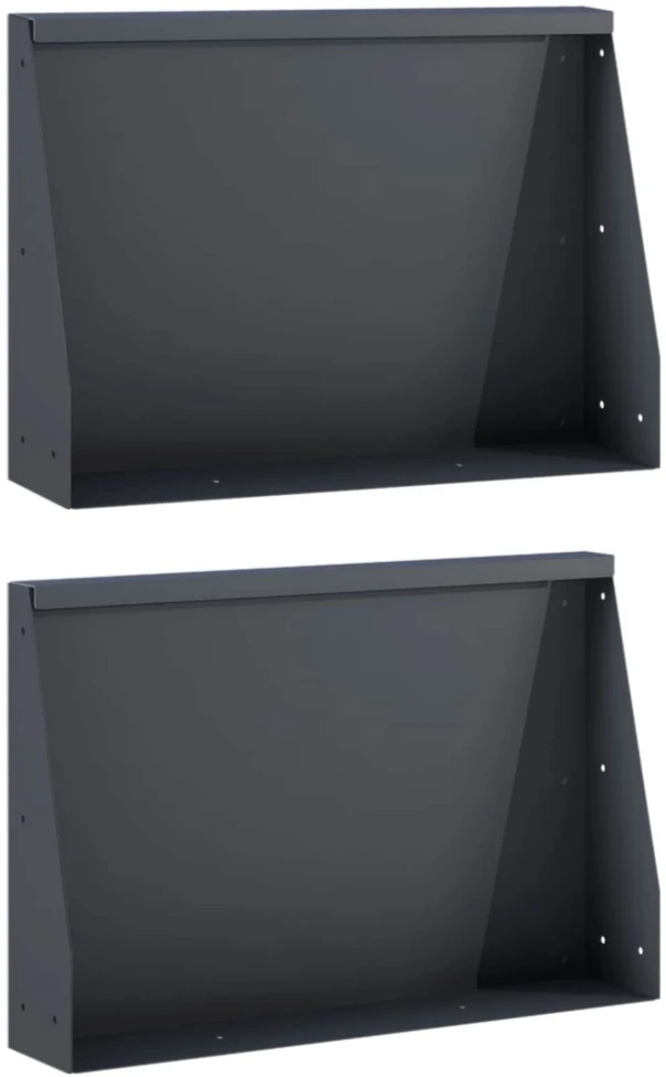 Sienelė 2 vnt. 60 x 12 x 30 cm Plienas Antracito