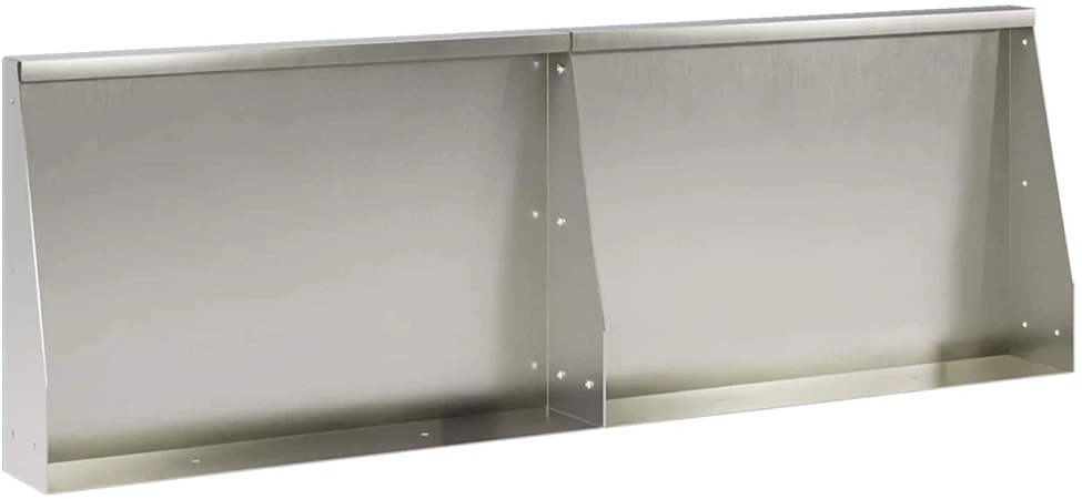 Sienelė 2 vnt. 60 x 12 x 40 cm Nerūdijantis plienas Sidabrinė