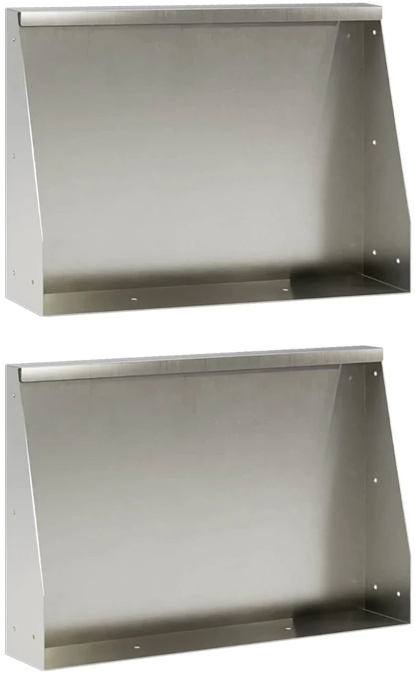 Sienelė 2 vnt. 60 x 12 x 40 cm Nerūdijantis plienas Sidabrinė