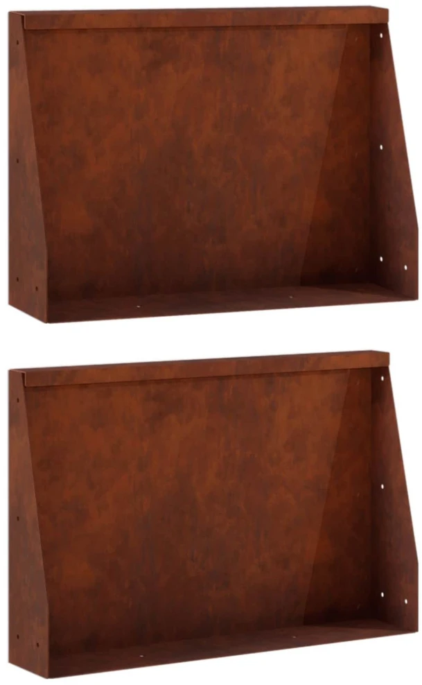 Sienelė 2 vnt. 60 x 12 x 40 cm Rūdijanti