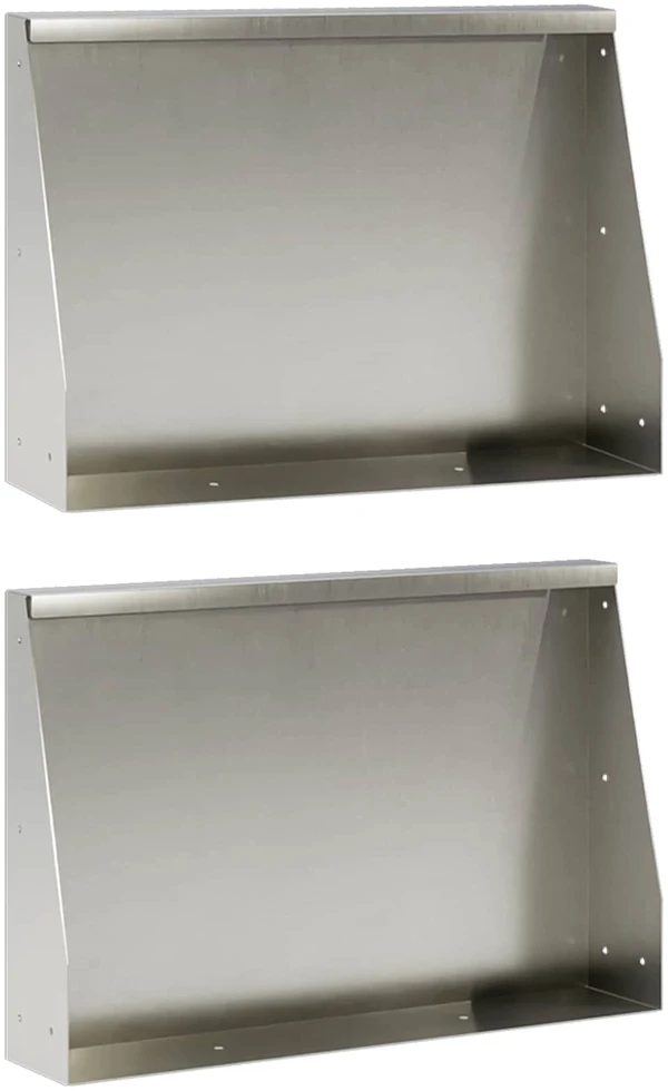 Sienelė 2 vnt. 60 x 12 x 50 cm Nerūdijantis plienas Sidabrinė