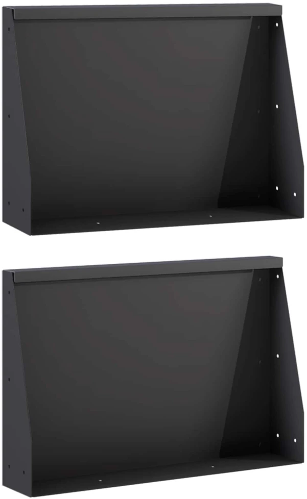 Sienelė 2 vnt. 60 x 12 x 50 cm Plienas Juoda