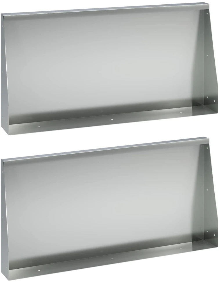 Sienelė 2 vnt. 80 x 12 x 30 cm Galvanizuotas plienas Sidabrinė