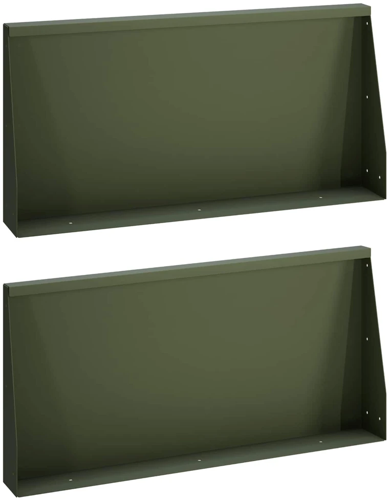 Sienelė 2 vnt. 80 x 12 x 40 cm Plienas Alyvuogių žalia