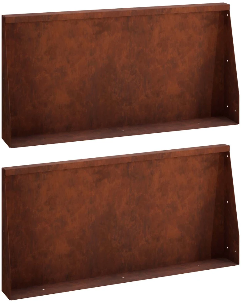 Sienelė 2 vnt. 80 x 12 x 50 cm Rūdijanti