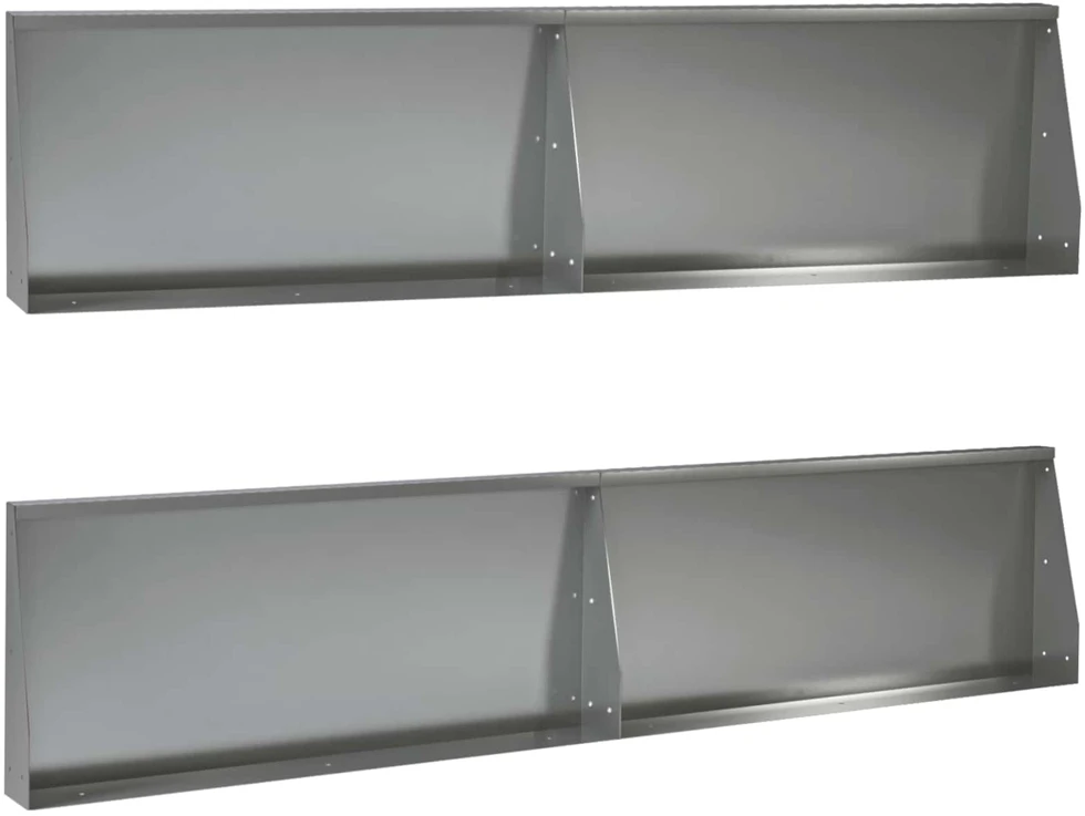 Sienelė 4 vnt. 100 x 12 x 40 cm Galvanizuotas plienas Sidabrinė