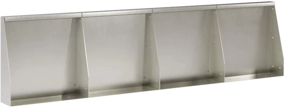 Sienelė 4 vnt. 40 x 12 x 30 cm Nerūdijantis plienas Sidabrinė