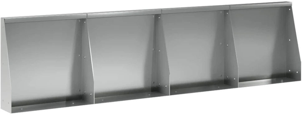 Sienelė 4 vnt. 40 x 12 x 40 cm Galvanizuotas plienas Sidabrinė