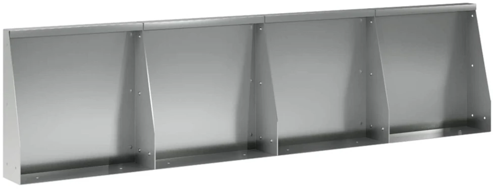 Sienelė 4 vnt. 40 x 12 x 40 cm Galvanizuotas plienas Sidabrinė