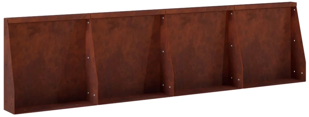 Sienelė 4 vnt. 40 x 12 x 40 cm Rūdijanti