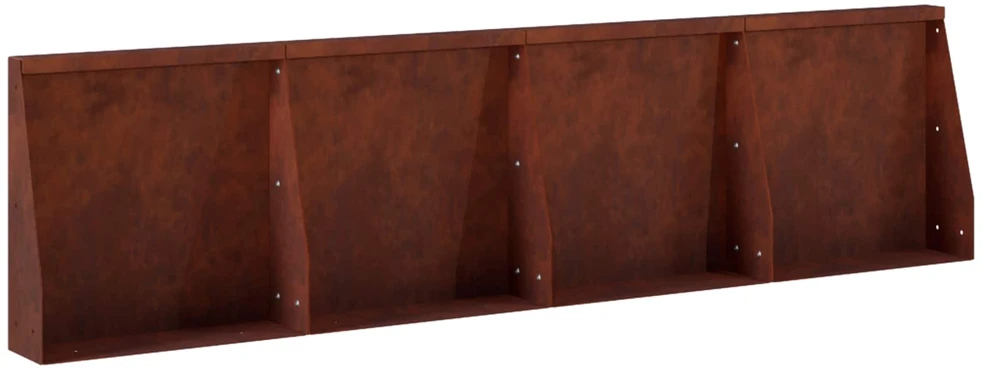 Sienelė 4 vnt. 40 x 12 x 40 cm Rūdijanti