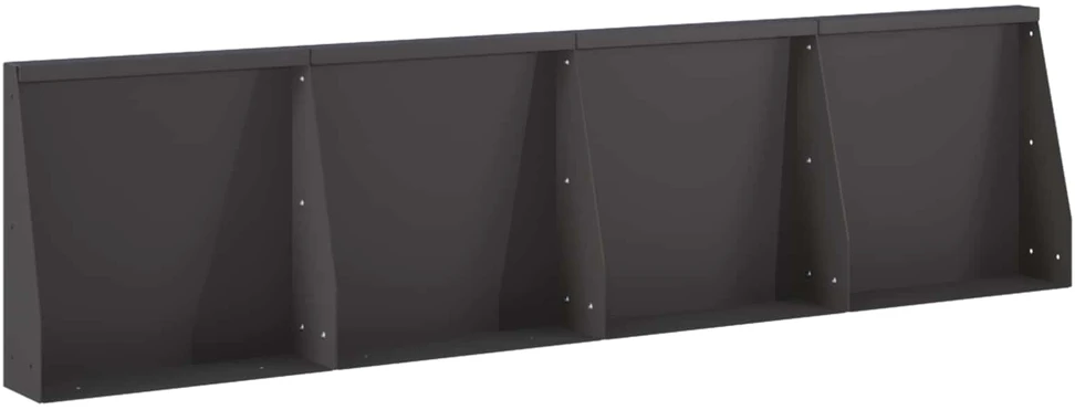 Sienelė 4 vnt. 40 x 12 x 50 cm Plienas Juoda