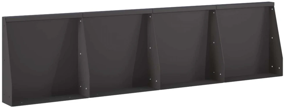 Sienelė 4 vnt. 40 x 12 x 50 cm Plienas Juoda
