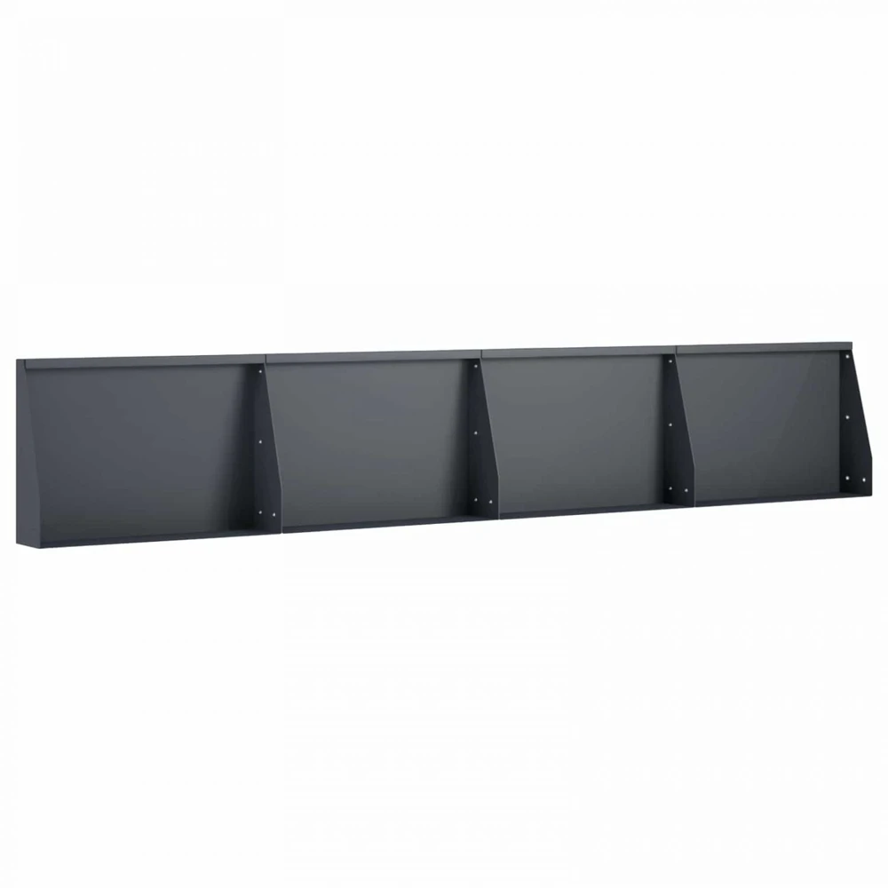 Sienelė 4 vnt. 60 x 12 x 30 cm Plienas Antracito