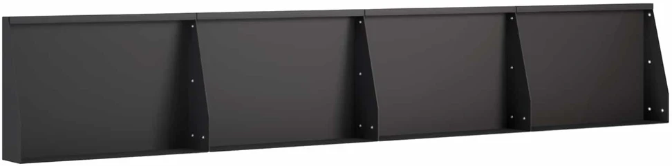 Sienelė 4 vnt. 60 x 12 x 30 cm Plienas Juoda