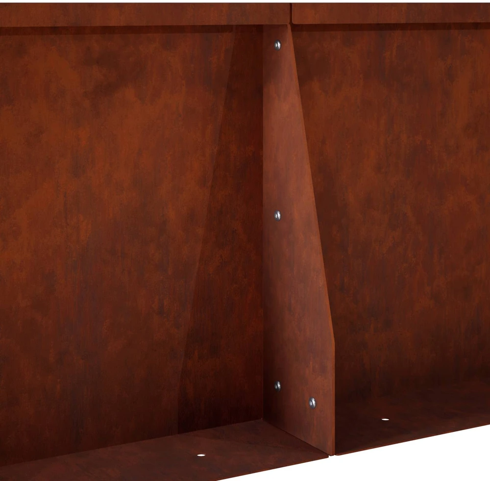 Sienelė 4 vnt. 60 x 12 x 30 cm Rūdijanti