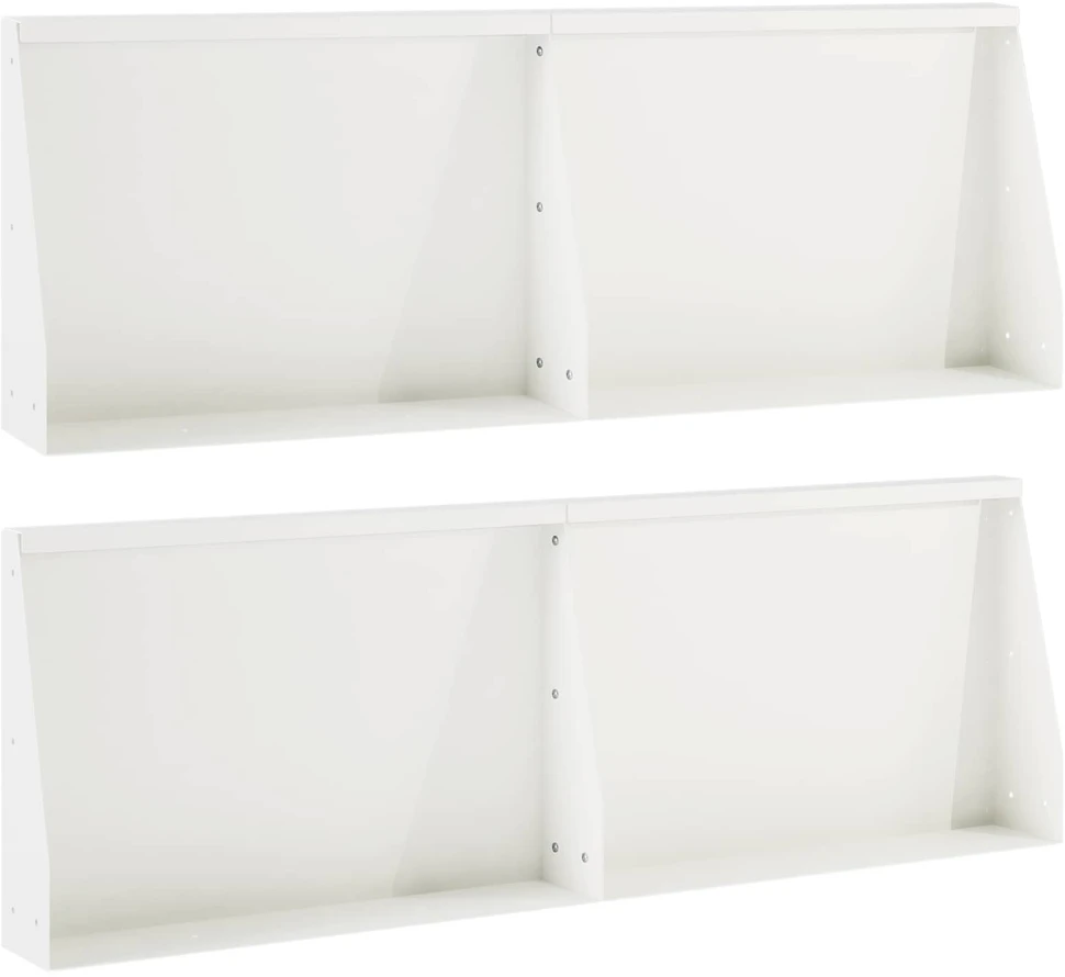 Sienelė 4 vnt. 60 x 12 x 50 cm Plienas Balta