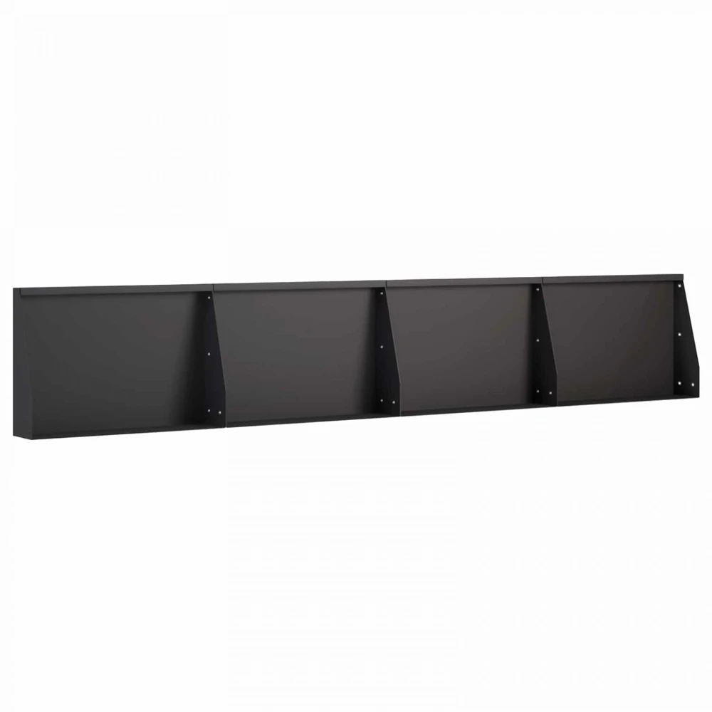 Sienelė 4 vnt. 60 x 12 x 50 cm Plienas Juoda