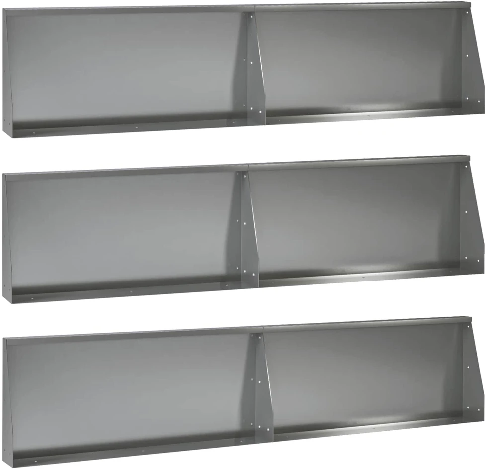 Sienelė 6 vnt. 100 x 12 x 50 cm Galvanizuotas plienas Sidabrinė