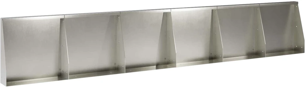 Sienelė 6 vnt. 40 x 12 x 30 cm Nerūdijantis plienas Sidabrinė