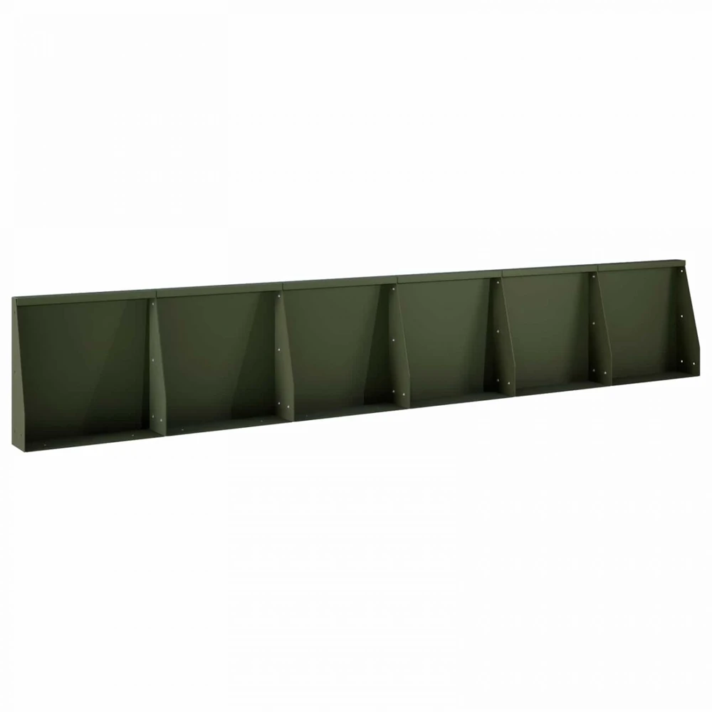 Sienelė 6 vnt. 40 x 12 x 30 cm Plienas Alyvuogių žalia