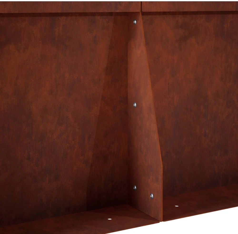 Sienelė 6 vnt. 40 x 12 x 30 cm Rūdijanti