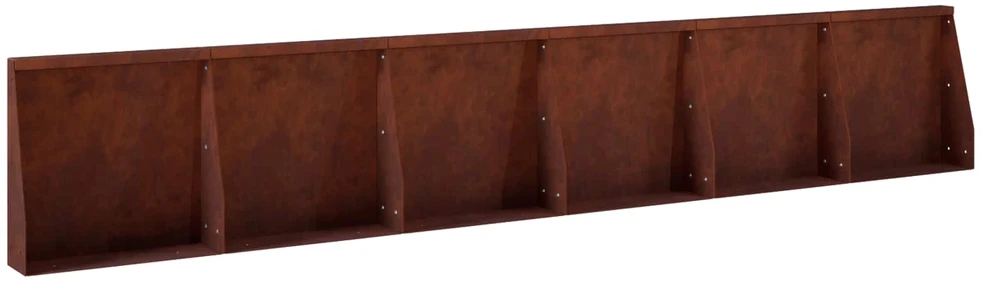 Sienelė 6 vnt. 40 x 12 x 30 cm Rūdijanti