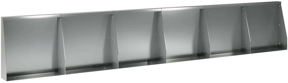 Sienelė 6 vnt. 40 x 12 x 40 cm Galvanizuotas plienas Sidabrinė