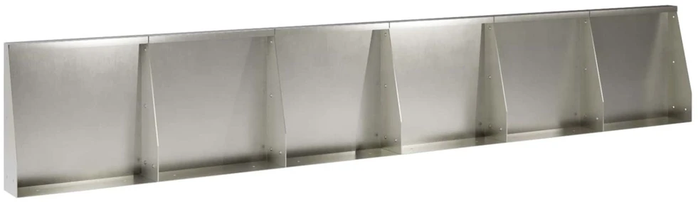 Sienelė 6 vnt. 40 x 12 x 40 cm Nerūdijantis plienas Sidabrinė