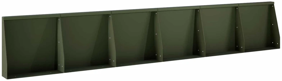 Sienelė 6 vnt. 40 x 12 x 40 cm Plienas Alyvuogių žalia