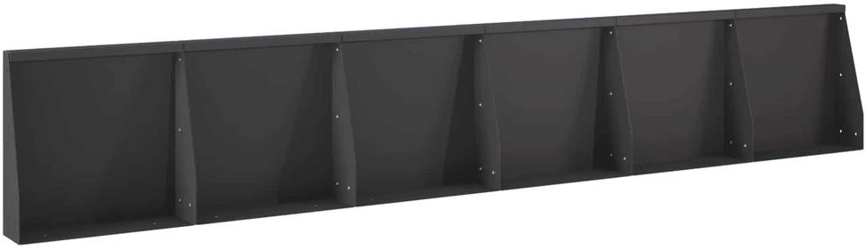 Sienelė 6 vnt. 40 x 12 x 50 cm Plienas Juoda