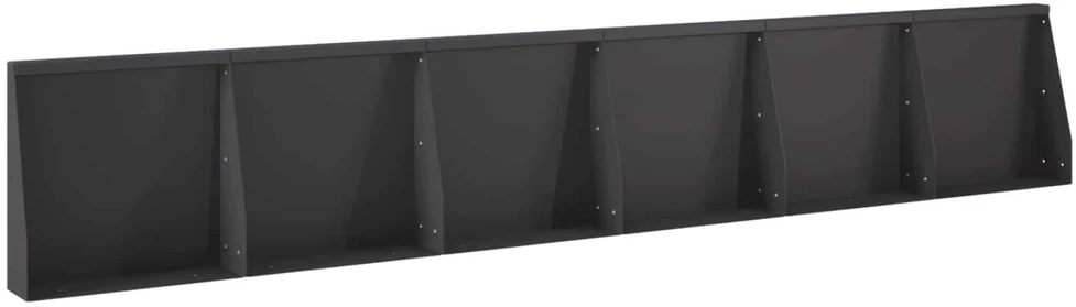 Sienelė 6 vnt. 40 x 12 x 50 cm Plienas Juoda
