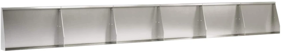 Sienelė 6 vnt. 60 x 12 x 30 cm Nerūdijantis plienas Sidabrinė