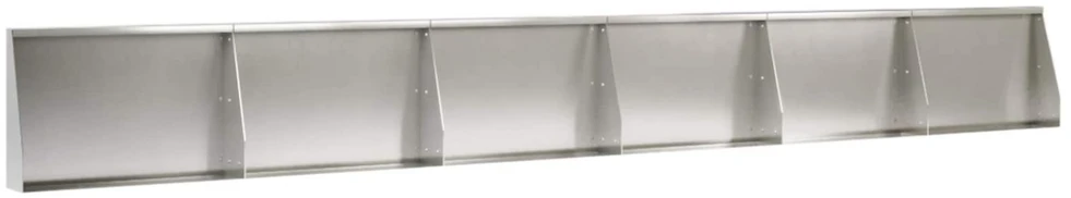 Sienelė 6 vnt. 60 x 12 x 40 cm Nerūdijantis plienas Sidabrinė