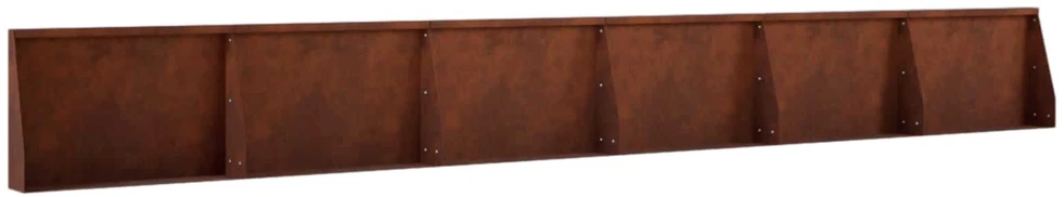 Sienelė 6 vnt. 60 x 12 x 50 cm Rūdijanti
