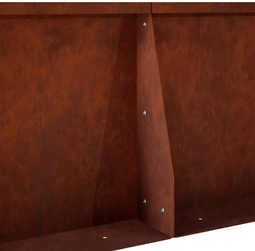 Sienelė 6 vnt. 60 x 12 x 50 cm Rūdijanti
