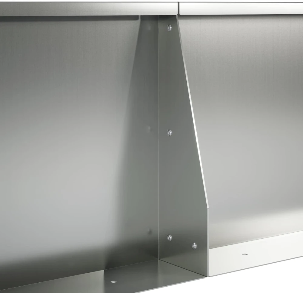 Sienelė 6 vnt. 80 x 12 x 30 cm Galvanizuotas plienas Sidabrinė