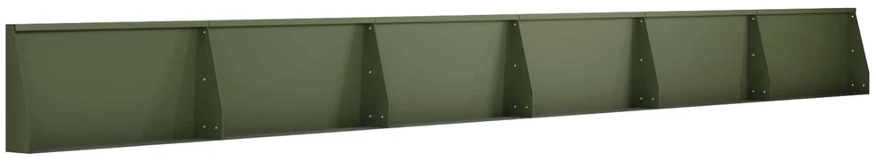 Sienelė 6 vnt. 80 x 12 x 40 cm Plienas Alyvuogių žalia
