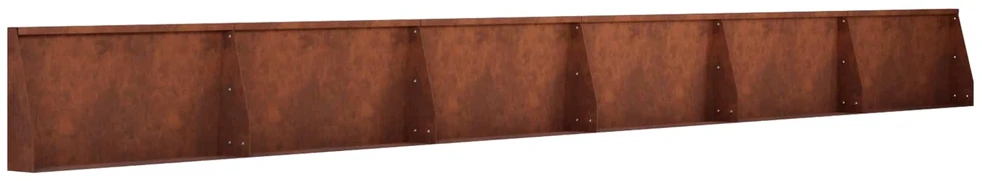 Sienelė 6 vnt. 80 x 12 x 40 cm Rūdijanti