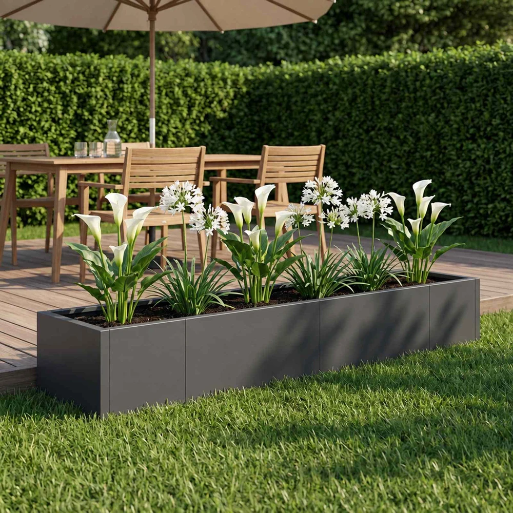Sienelė 8 vnt. 300 x 100 x 40 cm Plienas Antracito