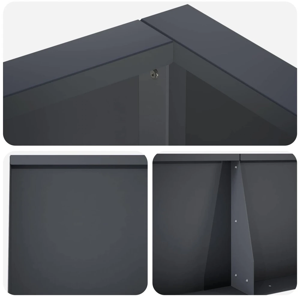 Sienelė 8 vnt. 300 x 100 x 50 cm Plienas Antracito