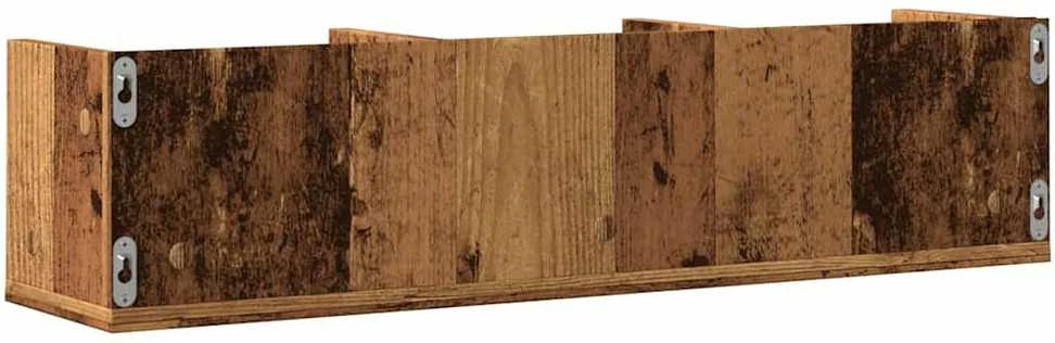 Sieninė CD lentyna, medienos, 75x18x18cm, apdirbta mediena