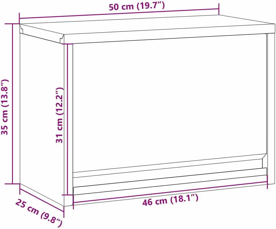 Įrankių spinta su saugykla Juoda ir pilka 50 x 25 x 35 cm