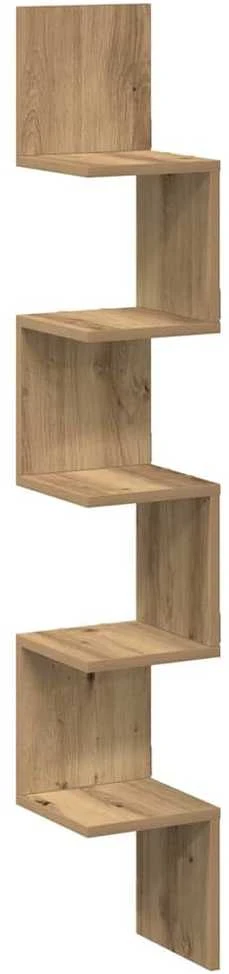 Sieninė kampinė lentyna, artisano, 20x20x127,5cm, mediena