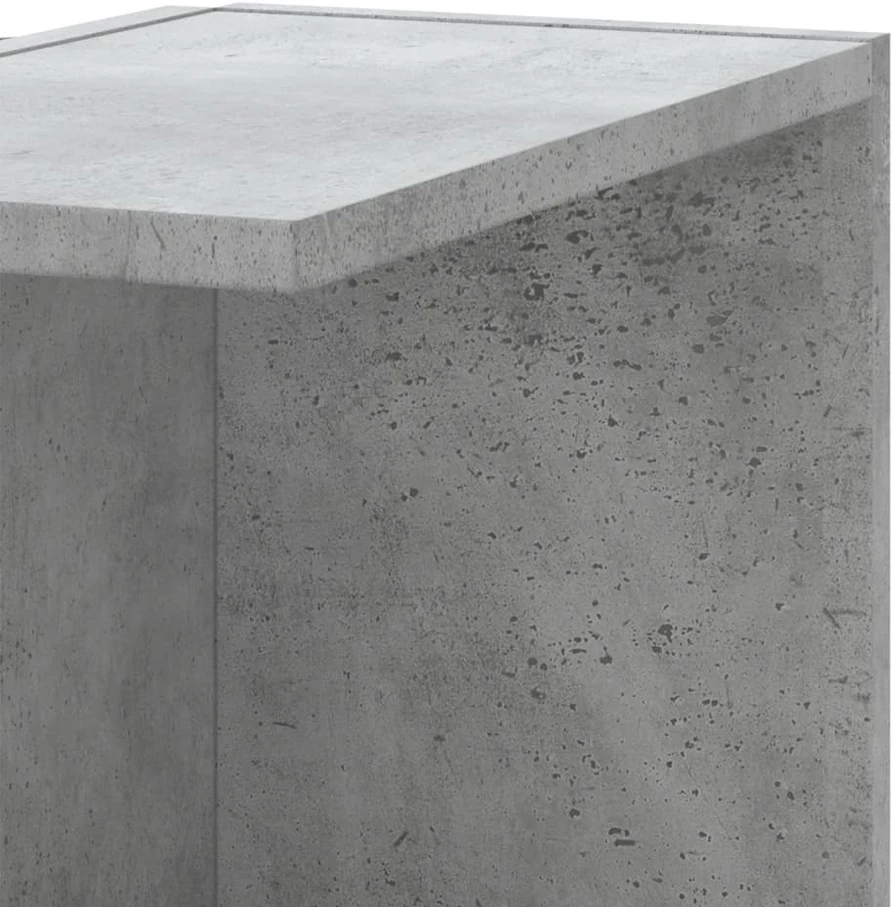 Sieninė kampinė lentyna, betono pilkos, 36,5x36,5x140cm, MDP