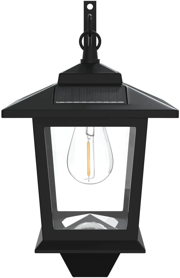 Sieninė Lempa with LED Bulb 2 vnt. Juoda 19 x 14 x 25 cm