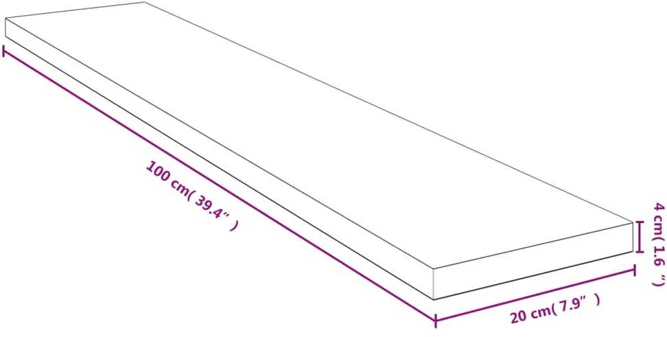 Sieninė lentyna, 100x20x4 cm, bambukas