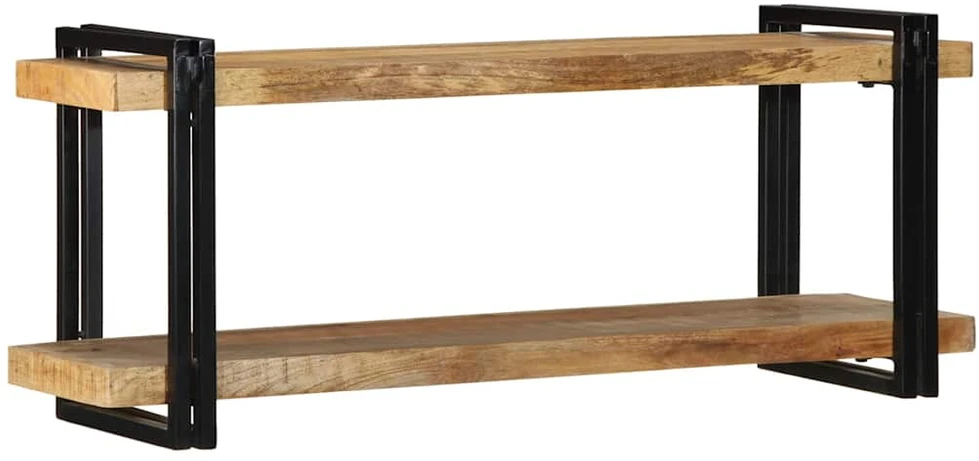 Sieninė lentyna, 110x33x45cm, neapdorota mango mediena