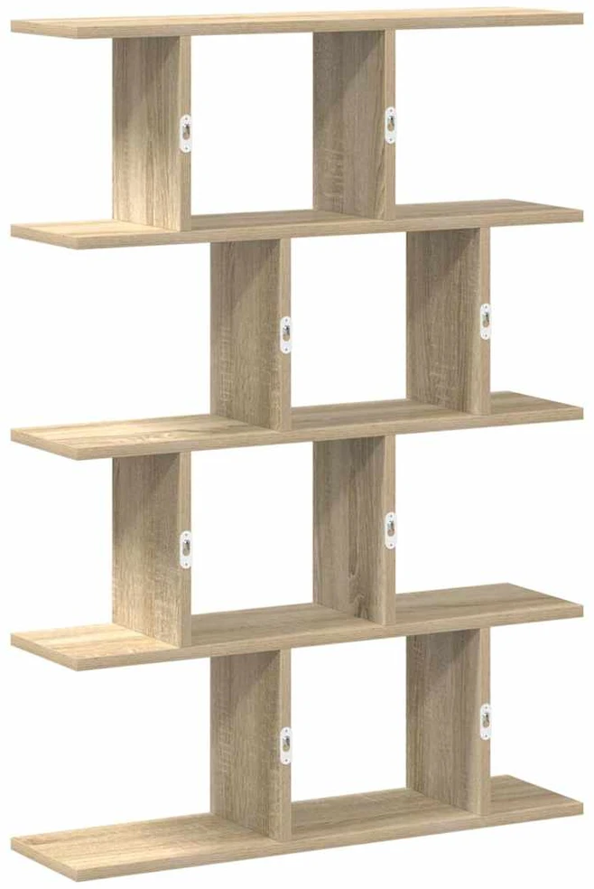 Sieninė lentyna, 12 skyrių, sonoma ąžuolo, mediena, kubo formos