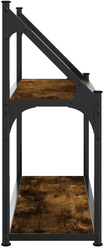 Sieninė lentyna, 2 aukštų, dūminė, 60x21x51cm, mediena